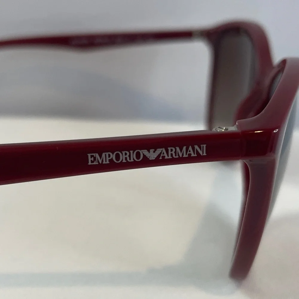 Emporio Armani EA4073 Bordeaux Cat-Eye Sunglasses With Brown Gradient Lenses - Picture 5 of 12